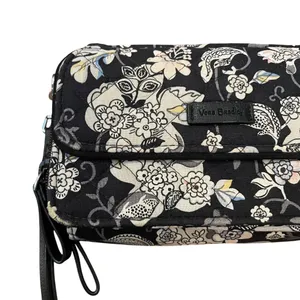 Vera Bradley RFID Zip Around Wallet Black Floral Women Size 6.5 x 4 thumbnail 2