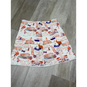 PittyPat’s Clothing Co. Langley Skirt Orange and Purple Clemson Toile Size 4 thumbnail 7