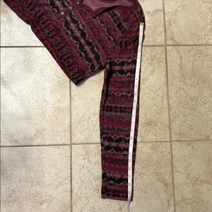 Eddie Bauer Women’s Boho Maroon Quilted Top Western SZ L thumbnail 9