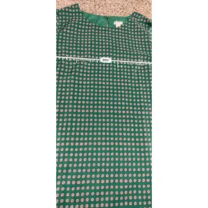 J.Crew Green Geometric Medallion‎ Print Short Sleeve Shift Dress Size 14 103949 thumbnail 6