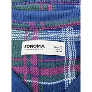 Sonoma Goods Pajama Set XXL Top Pants Green Plaid Thermal Check 2-pc Women's thumbnail 8