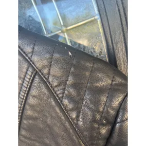 Marc New York Andrew Marc Black Faux Leather Moto Jacket Rose Gold Hardware M‎ thumbnail 12