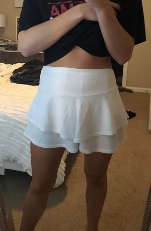 Boohoo White Ruffle Skort thumbnail 1