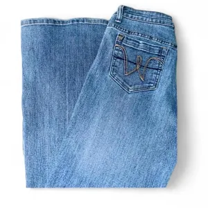 Y2K Medium Wash Blue Denim Flare Jeans Vintage Wet Seal Boot Cut Flares 4/6 thumbnail 3