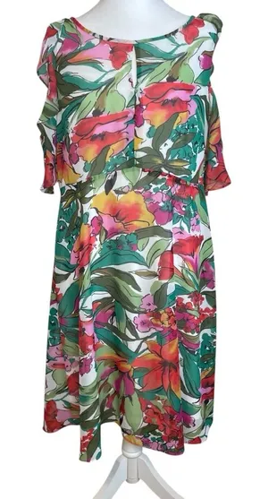 Nine West Tropical Floral Dress Size 14‎ NWT Wedding Guest Event Party Cruise thumbnail 1