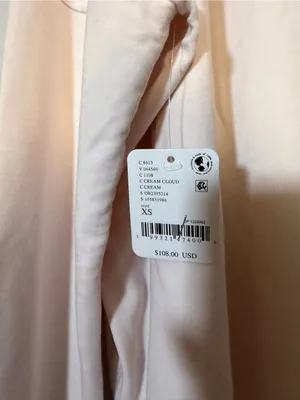 Free People movement cream mock neck, long sleeve shirt XS $108 thumbnail 2