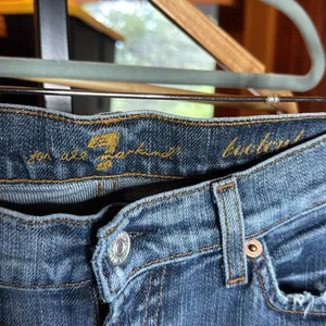 7 For All Mankind Bootcut Jeans Size 28 Distressed Low Rise Medium Wash Denim thumbnail 3