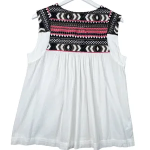Country Road Bohemian Embroidered Sleeveless Blouse Boho Southwestern‎ Top, Sz S thumbnail 2
