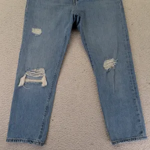 Levis 501 Original Womens High Rise Straight Leg Distressed Jeans‎ Blue W27 L26 thumbnail 8