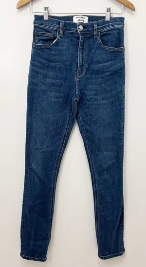 Reformation Women’s Skinny High-Rise Dark Blue Jeans Size 27 thumbnail 1