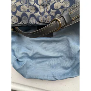 Vintage Y2K Coach B05K-2183 Denim Signature C Monogram Hobo Shoulder Bag thumbnail 10