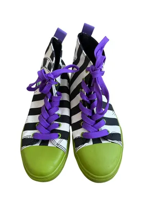 BEETLEJUICE Women’s Sand Monster Striped High Top Sneakers Size 7 thumbnail 6