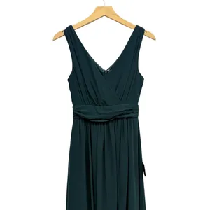Luus Thoughts of Hue Emerald Green Surplice Maxi Dress size XS NWT thumbnail 6
