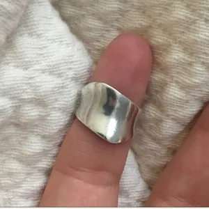 Sterling Silver 925 Abstract Wide Band Ring Size 7 thumbnail 6
