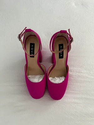 AQUA Hot Pink Platform Heels - thumbnail 4