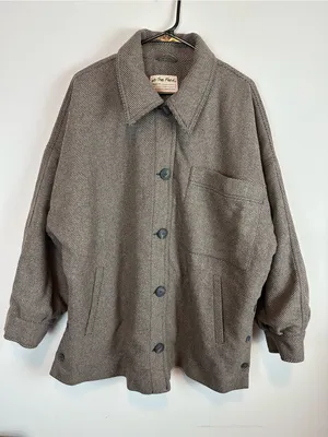 Free People Jessica Shirt Jacket Size L thumbnail 1