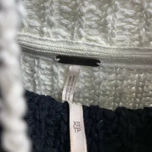 Free People Sunbrite Mock Neck Cropped Sweater Black Ivory Size XS thumbnail 5