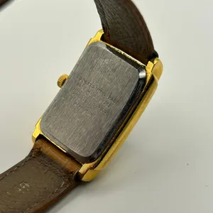 Guess Gold-tone Rectangular Case Leather Women’s Quartz Watch Working thumbnail 6