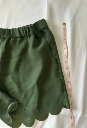 Madewell Women's Scalloped Hem Flat Front Shorts Solid Free Pull-On  Size S thumbnail 3