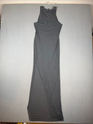 Skims Sheer Maxi Dress with slit in Gunmetal Size: XL thumbnail 7