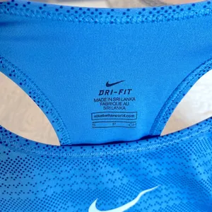 Nike Dri Fit Sports Bra Blue Print Athletic Running Womens Small thumbnail 3