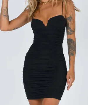 Princess Polly BLACK MINI DRESS BODYCON thumbnail 3
