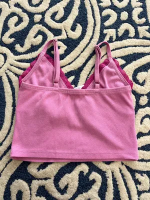 Tillys Pink Lace Tank Top thumbnail 2