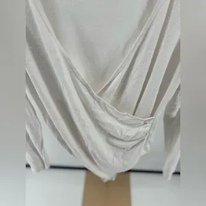 Abercrombie & Fitch Soft A&F Cozy Wrap Bodysuit Long Sleeve XL White thumbnail 6