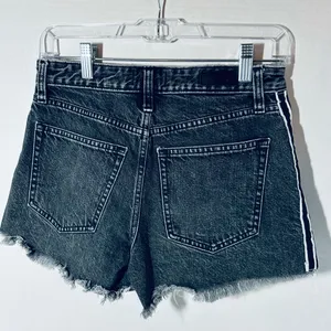 Abercrombie & Fitch Black Jean Shorts Size 2 Waist 28” Annie High Rise Short thumbnail 2