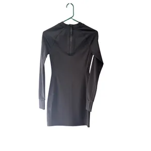 Greyson Womens XS Black Long Sleeve Mock Golf Quarter Zip Performance Mini Dress thumbnail 2