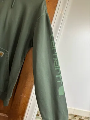 Carhartt Green Hooded Pullover Sweatshirt  thumbnail 2