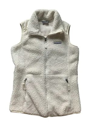 Columbia Off-White Sherpa Fleece Vest S thumbnail 1