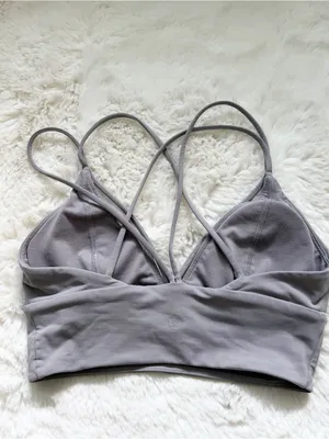 Lululemon Strappy Sports Bra 4 - Gray thumbnail 2