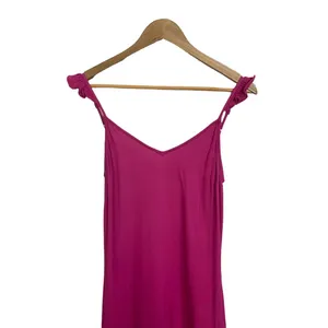 Line & Dot Hot Pink Maxi Dress‎ Ruffle Size Small thumbnail 2