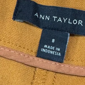 ANN TAYLOR Women's‎ Ochre Wide Leg Cropped Pants Size 8 thumbnail 5