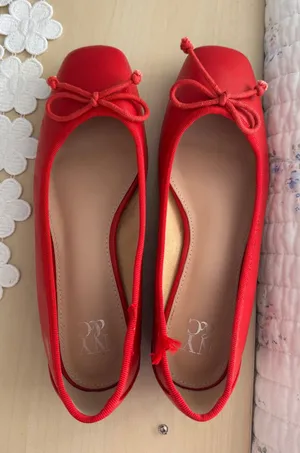 Nordstrom Rack Red Ballet Flats thumbnail 1