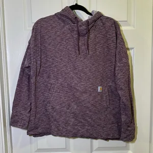 Carhartt Relaxed Fit Pullover Hooded Sweatshirt Size XL 16-18 Purple Hoodie thumbnail 1