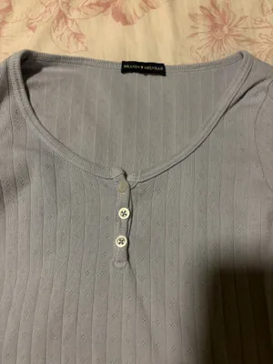 Brandy Melville Light Blue Long Sleeve Top thumbnail 4
