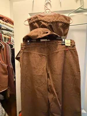 Levi's SET Ribcage Wide Leg Braided Women's Set- Brown thumbnail 10