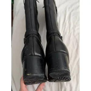 Circa Joan &‎ David CJDAYTON Black Leather Tall Riding Boots Block Heel Mens 7M thumbnail 4