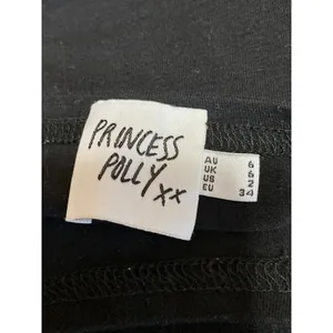 Princess Polly Women's Black Short Sleeve Crew Neck T Shirt Tee Crop Top Size 6 thumbnail 3