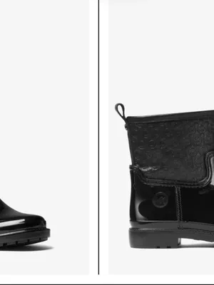 Michael Kors women’s Blakeley logo embossed ankle rain boots black size 8 thumbnail 2