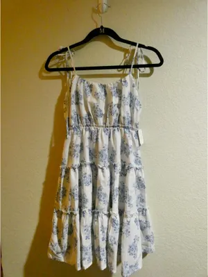 Altar'd State Summer Dress Floral Blue thumbnail 1