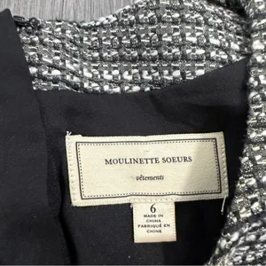 Anthropologie Moulinette Soeurs Grisaille‎ Shimmery Tweed Hourglass Dress Sz 6 thumbnail 6