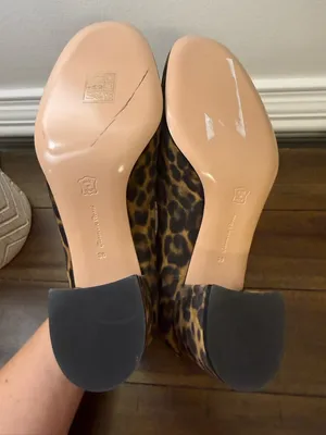 Gianvito Rossi Leopard Print Suede Block Heel Loafer Pumps Size 38 thumbnail 8