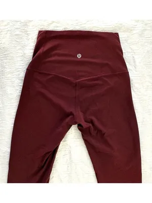 EXCELLENT Lululemon Unlimit High-Rise Tight 25" Red Merlot Nulu Yoga Leggings 4 thumbnail 6