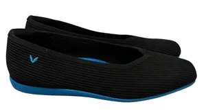 VIVAIA Margot Walker Square Toe Knit Flats‎ Black Blue Sole EU 40 Size 9 thumbnail 1