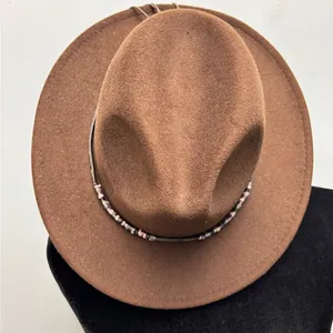 Brown Felt Hat with band thumbnail 2