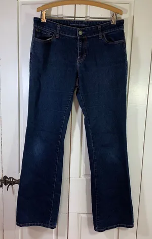 Banana Republic Women's Dark Wash Denim Jeans Size 30‎ Bootcut Classic READ FLAW thumbnail 1