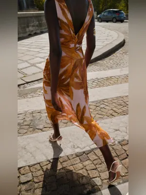 Zara multicolor midi‎ dress thumbnail 2